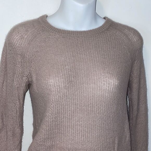 TALULA Tan Angora Goat Hair Knit Sweater-XXS - Picture 2 of 7